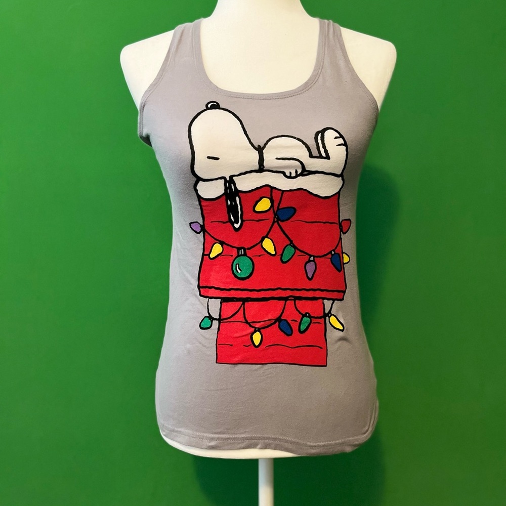 Snoopy (Size S) Christmas Lights Tank Top
